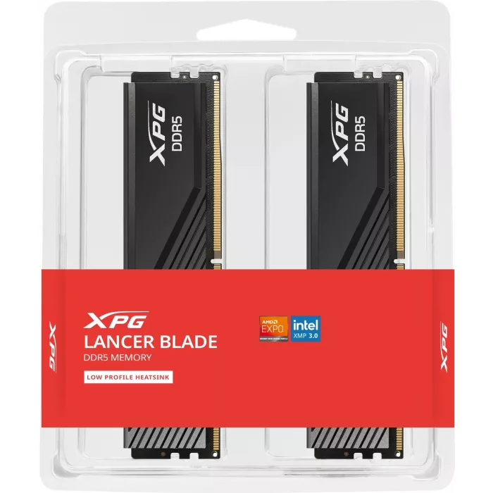 Память DDR5 2x8GB 5600MHz A-Data AX5U5600C468G-DTLABBK XPG Lancer Blade RTL Gaming PC5-44800 CL46 DIMM UDIMM ECC 288-pin 1.1В kit dual rank с радиатором Ret