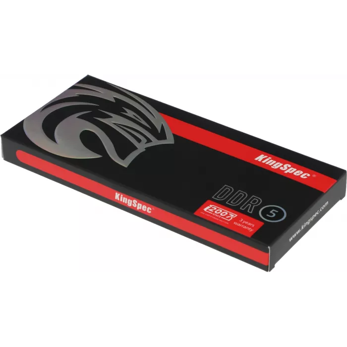 Память DDR5 16GB 6000MHz Kingspec KS6000D5P12516G RTL PC5-48000 CL46 DIMM UDIMM 288-pin 1.25В single rank Ret