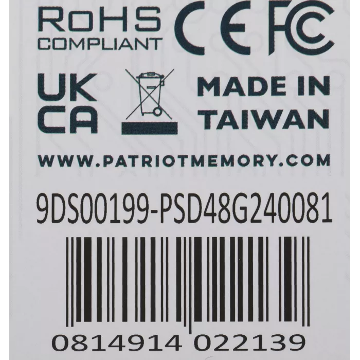 Память DDR4 8GB 2400MHz Patriot PSD48G240081 Signature RTL PC4-19200 CL17 DIMM UDIMM 288-pin 1.2В single rank Ret