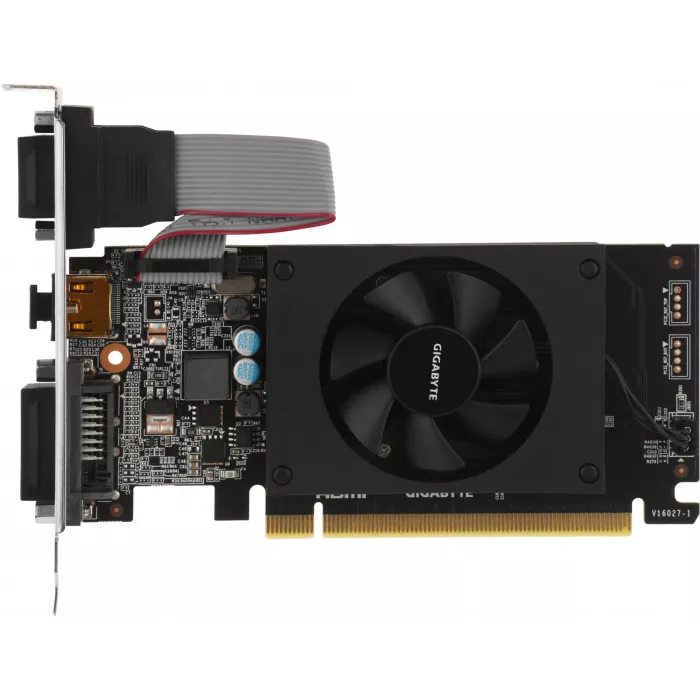 Видеокарта Gigabyte PCI-E 2.0 GV-N710D3-2GL 2.0 NVIDIA GeForce GT 710 2Gb 64bit DDR3 954/1600 DVIx1 HDMIx1 CRTx1 HDCP Ret low profile