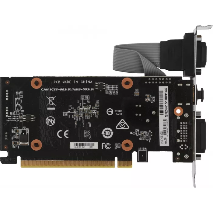 Видеокарта Gigabyte PCI-E 2.0 GV-N710D3-2GL 2.0 NVIDIA GeForce GT 710 2Gb 64bit DDR3 954/1600 DVIx1 HDMIx1 CRTx1 HDCP Ret low profile