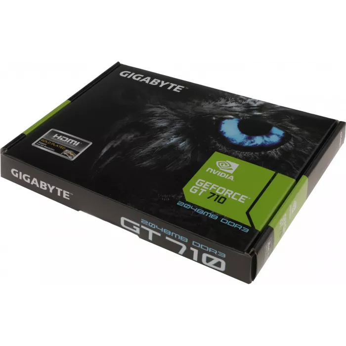Видеокарта Gigabyte PCI-E 2.0 GV-N710D3-2GL 2.0 NVIDIA GeForce GT 710 2Gb 64bit DDR3 954/1600 DVIx1 HDMIx1 CRTx1 HDCP Ret low profile