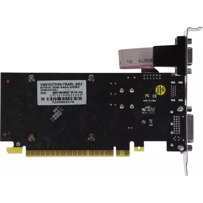 Видеокарта Biostar PCI-E 2.0 VN6103THX6 NVIDIA GeForce GT 610 2Gb 64bit DDR3 700/1333 DVIx1 HDMIx1 CRTx1 HDCP Ret low profile