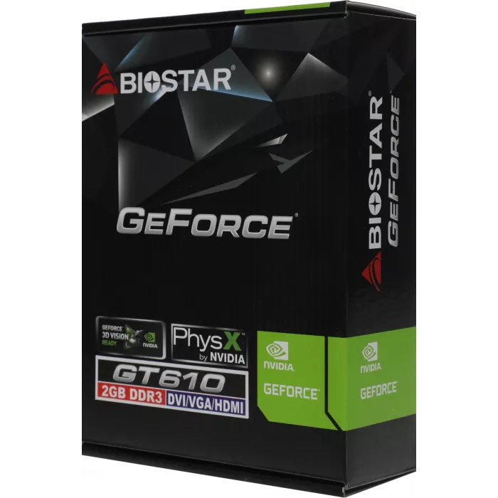 Видеокарта Biostar PCI-E 2.0 VN6103THX6 NVIDIA GeForce GT 610 2Gb 64bit DDR3 700/1333 DVIx1 HDMIx1 CRTx1 HDCP Ret low profile