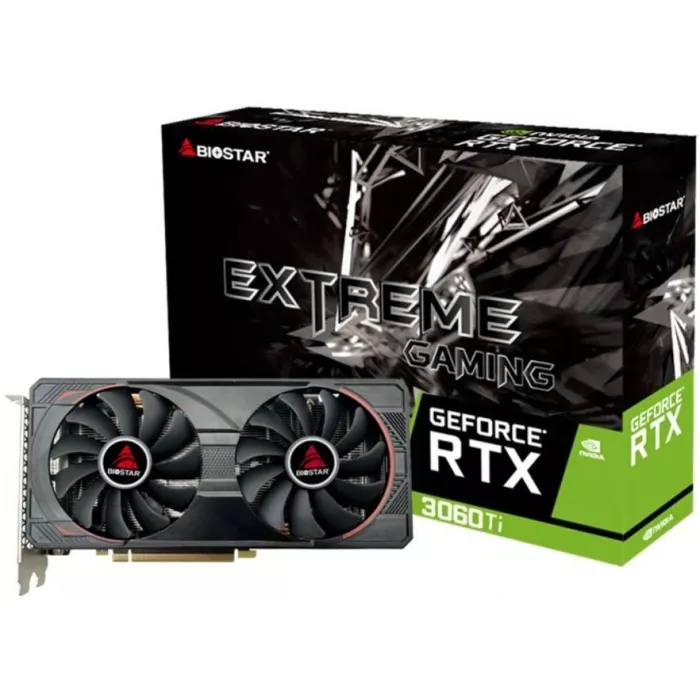 Видеокарта Biostar PCI-E 4.0 VN3606TM82 NVIDIA GeForce RTX 3060Ti 8Gb 256bit GDDR6 1410/14000 HDMIx1 DPx3 HDCP Ret