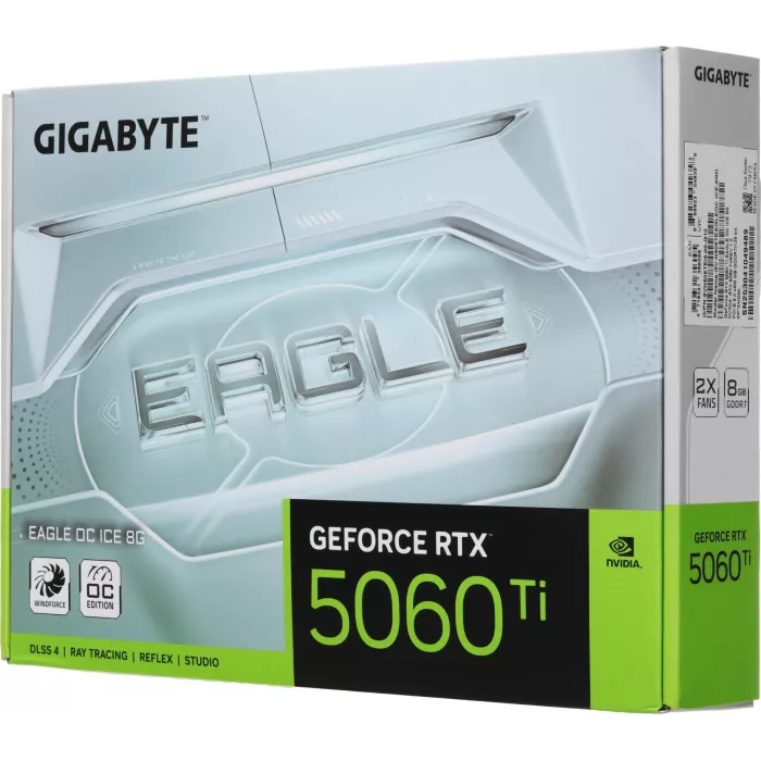 Видеокарта Gigabyte PCI-E 5.0 GV-N506TEAGLEOC ICE-8GD 1.0 NVIDIA GeForce RTX 5060TI 8Gb 128bit GDDR7 2572/28000 HDMIx1 DPx3 HDCP Ret