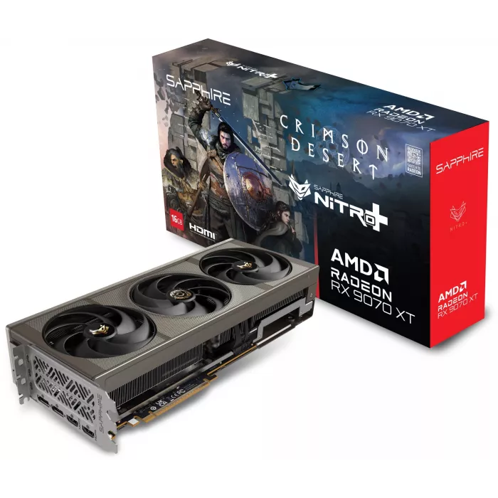 Видеокарта Sapphire PCI-E 5.0 11348-10-20G NITRO+AMD RADEON RX 9070 XT 16GB CRIMSON DESERT EDITION GAMING OC LITE AMD Radeon RX 9070XT 16Gb 256bit GDDR6 2520/20000 HDMIx2 DPx2 HDCP Ret