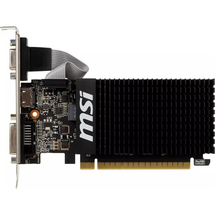 Видеокарта MSI PCI-E 2.0 GT 710 2GD3H LP NVIDIA GeForce GT 710 2Gb 64bit DDR3 954/1600 DVIx1 HDMIx1 CRTx1 HDCP Ret low profile