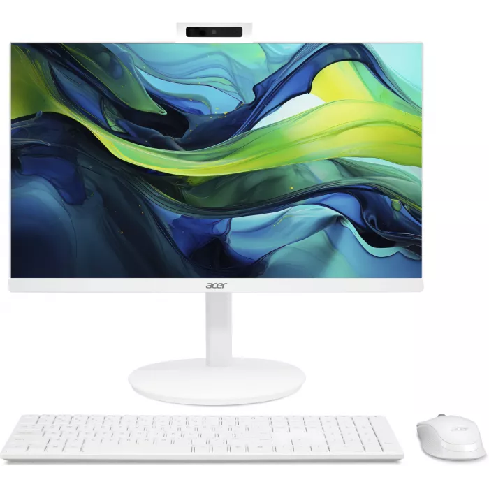 Моноблок Acer Aspire C24-1YE13U5UNH 23.8" Full HD i5 1334U (1.3) 16Gb SSD512Gb Iris Xe CR Eshell GbitEth WiFi BT 90W клавиатура мышь Cam белый 1920x1080