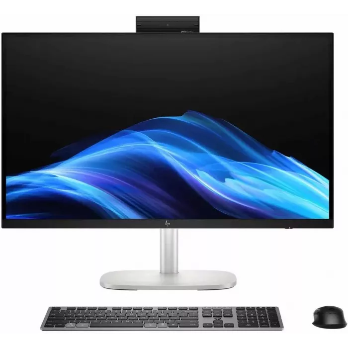 Моноблок HP EliteStudio 8 G1i 27" QHD Core Ultra 7 265 (2.4) 32Gb SSD1Tb RTX5050 8000Mb без ОС GbitEth WiFi BT клавиатура мышь Cam серебристый 2560x1440