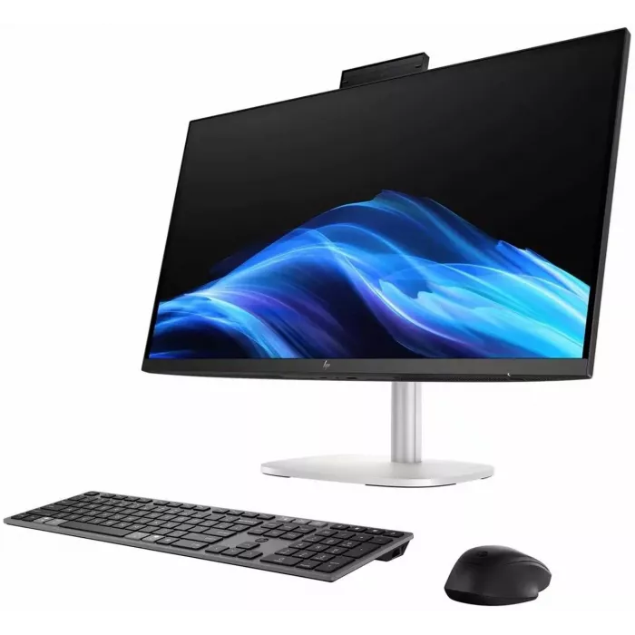 Моноблок HP EliteStudio 8 G1i 27" QHD Core Ultra 7 265 (2.4) 32Gb SSD1Tb RTX5050 8000Mb без ОС GbitEth WiFi BT клавиатура мышь Cam серебристый 2560x1440