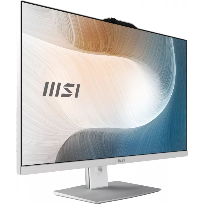 Моноблок MSI Modern AM242P 1MA-2449XRU 23.8" Full HD Core 5 120U (1.4) 8Gb SSD500Gb Graphics без ОС GbitEth WiFi BT 120W клавиатура мышь Cam белый 1920x1080