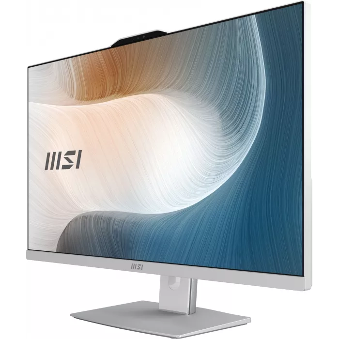 Моноблок MSI Modern AM242P 1MA-2449XRU 23.8" Full HD Core 5 120U (1.4) 8Gb SSD500Gb Graphics без ОС GbitEth WiFi BT 120W клавиатура мышь Cam белый 1920x1080