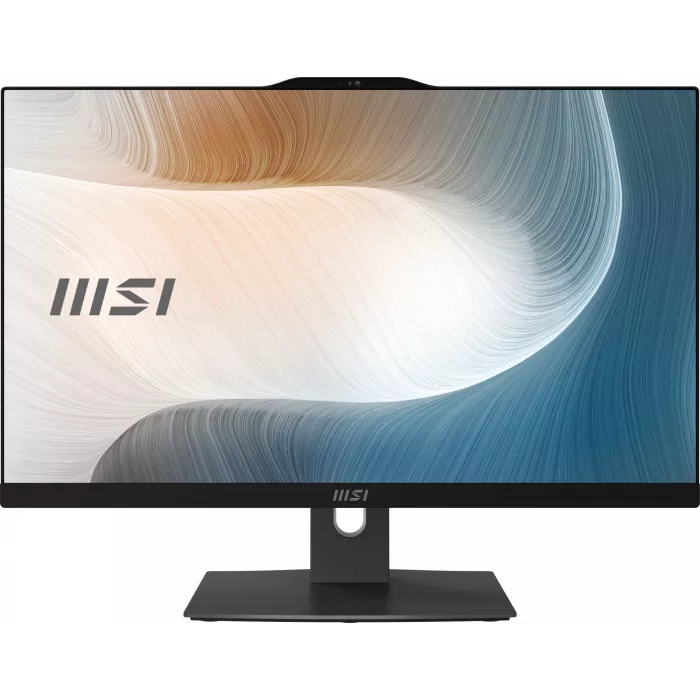 Моноблок MSI Modern AM242P 1MA-2454XRU 23.8" Full HD Core 5 120U (1.4) 8Gb SSD500Gb Graphics без ОС GbitEth WiFi BT 120W клавиатура мышь Cam черный 1920x1080
