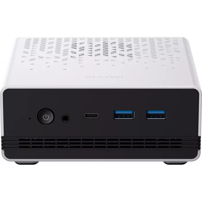 ПК Мини Chuwi UBox Ryzen 5 6600H (3.3) 16Gb SSD512Gb 660M Windows 11 Pro 2x2.5GbitEth WiFi BT 90W белый/черный