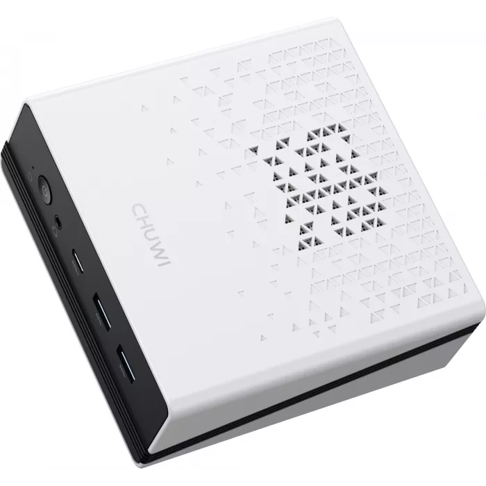 ПК Мини Chuwi UBox Ryzen 5 6600H (3.3) 16Gb SSD512Gb 660M Windows 11 Pro 2x2.5GbitEth WiFi BT 90W белый/черный