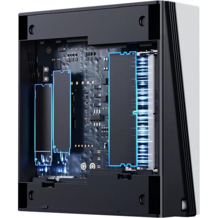 ПК Мини Chuwi UBox Ryzen 5 6600H (3.3) 16Gb SSD512Gb 660M Windows 11 Pro 2x2.5GbitEth WiFi BT 90W белый/черный