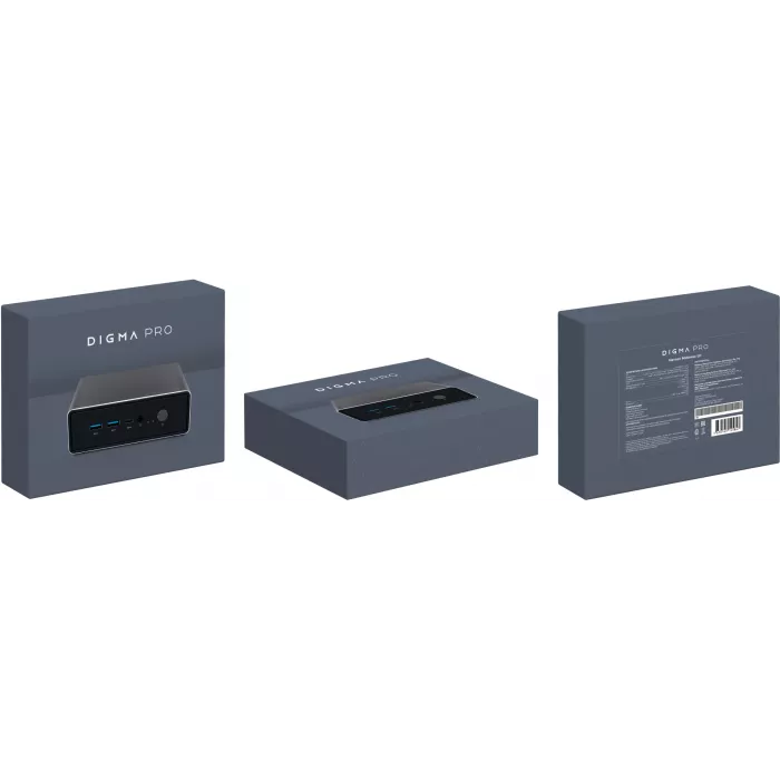 Неттоп Digma Pro Minimax U1 i3 1215U (1.2) 8Gb SSD256Gb UHDG Windows 11 Pro GbitEth WiFi BT 60W темно-серый/черный (DPP3-8CXW01)
