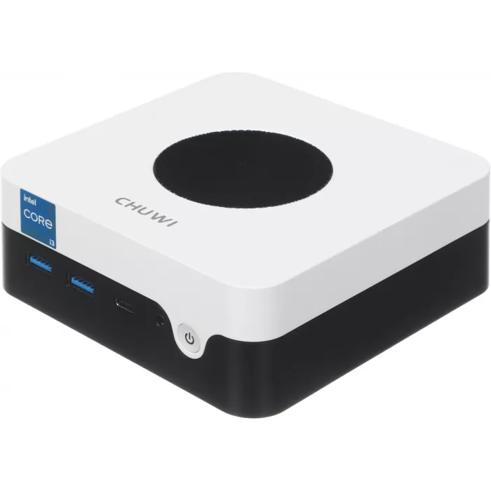 Неттоп Chuwi LarkBox X i3 1220P (1.5) 8Gb SSD256Gb UHDG Windows 11 Pro 2xGbitEth WiFi BT 65W черный/белый