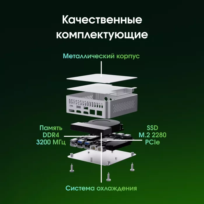 Неттоп Digma Pro Minimax X5 i5 13420H (2.1) 16Gb SSD512Gb UHDG Windows 11 Pro GbitEth WiFi BT 100W серебристый (DPP5-ADXW07)