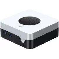 Неттоп Chuwi LarkBox X Core 3 100U (1.2) 16Gb SSD512Gb Graphics Windows 11 Pro 2xGbitEth WiFi BT 65W черный/белый
