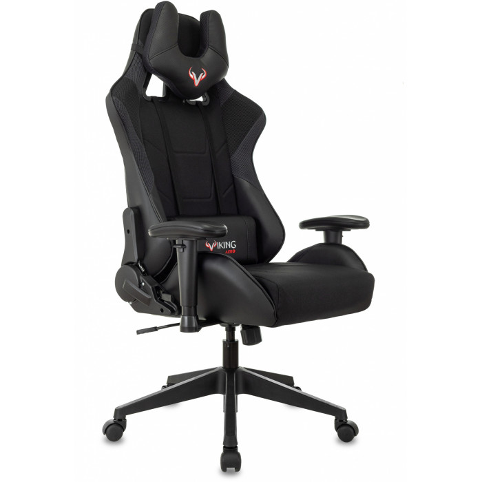Кресло игровое Zombie Viking 4 Aero черный ткань/эко.кожа с подголов. крестов. пластик