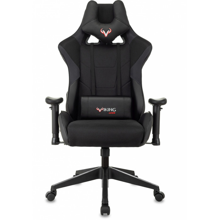 Кресло игровое Zombie Viking 4 Aero черный ткань/эко.кожа с подголов. крестов. пластик