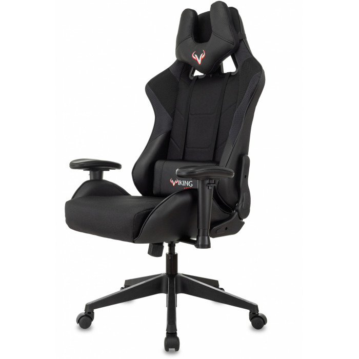 Кресло игровое Zombie Viking 4 Aero черный ткань/эко.кожа с подголов. крестов. пластик