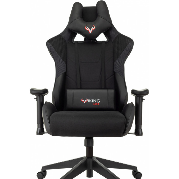 Кресло игровое Zombie Viking 4 Aero черный ткань/эко.кожа с подголов. крестов. пластик