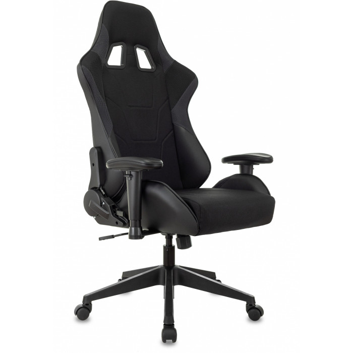 Кресло игровое Zombie Viking 4 Aero черный ткань/эко.кожа с подголов. крестов. пластик
