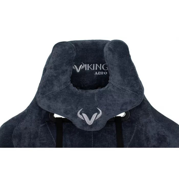 Кресло игровое Zombie Viking Knight синий Light-27 с подголов. крестов. металл