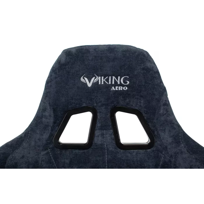 Кресло игровое Zombie Viking Knight синий Light-27 с подголов. крестов. металл