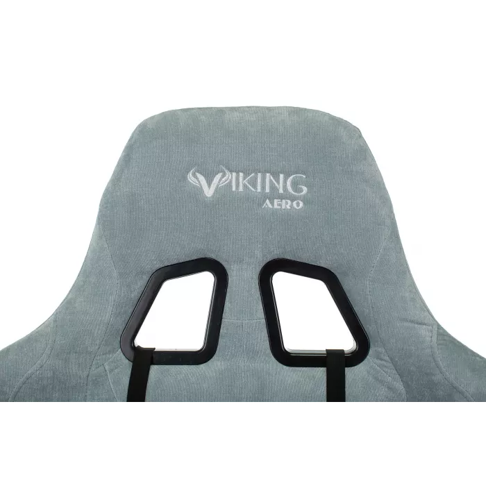Кресло игровое Zombie Viking Knight серо-голубой Light-28 с подголов. крестов. металл