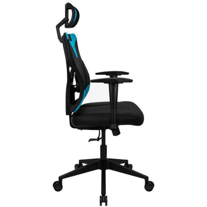 Кресло игровое Aerocool Guardian черный/голубой сиденье черный экокожа/сетка с подголов. крестов. нейлон
