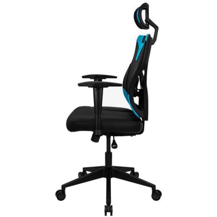 Кресло игровое Aerocool Guardian черный/голубой сиденье черный экокожа/сетка с подголов. крестов. нейлон
