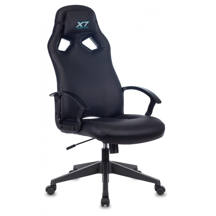 Кресло игровое A4Tech X7 GG-1000B черный экокожа крестов. пластик черный