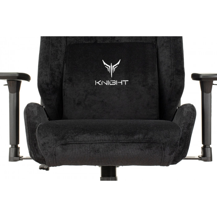 Кресло игровое Knight N1 Fabric черный Light-20 с подголов. крестов. металл