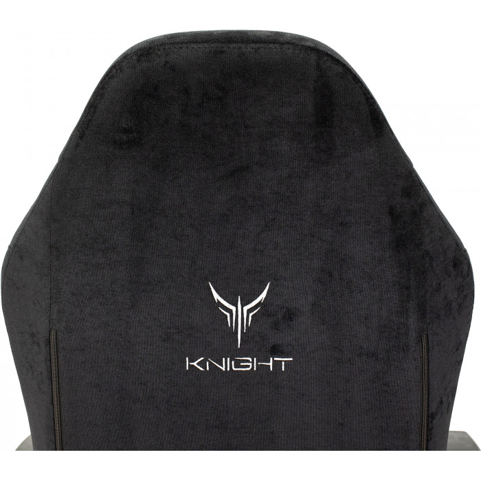 Кресло игровое Knight N1 Fabric черный Light-20 с подголов. крестов. металл