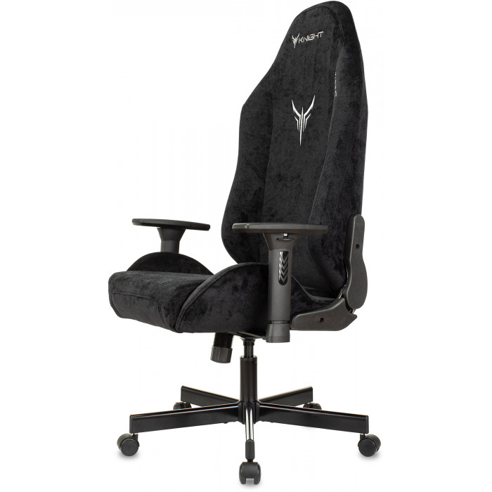 Кресло игровое Knight N1 Fabric черный Light-20 с подголов. крестов. металл