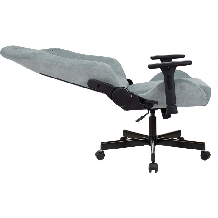 Кресло игровое Knight N1 Fabric серо-голубой Light-28 с подголов. крестов. металл