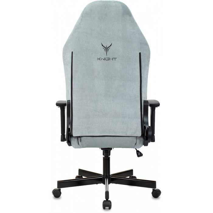 Кресло игровое Knight N1 Fabric серо-голубой Light-28 с подголов. крестов. металл