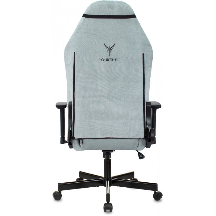 Кресло игровое Knight N1 Fabric серо-голубой Light-28 с подголов. крестов. металл