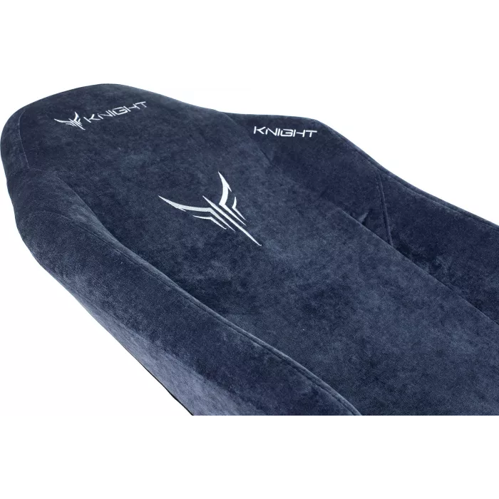 Кресло игровое Knight N1 Fabric синий Light-27 с подголов. крестов. металл