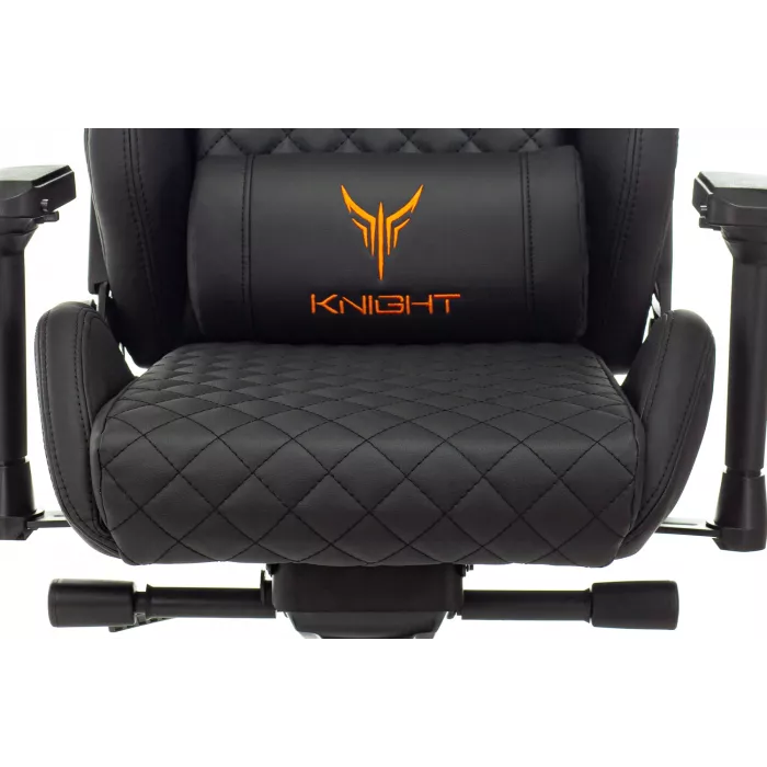 Кресло игровое Knight TITAN черный ромбик экокожа с подголов. крестов. металл