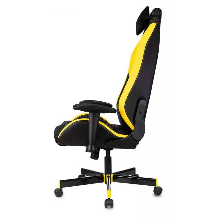 Кресло игровое Knight Neon черный/желтый соты экокожа с подголов. крестов. металл