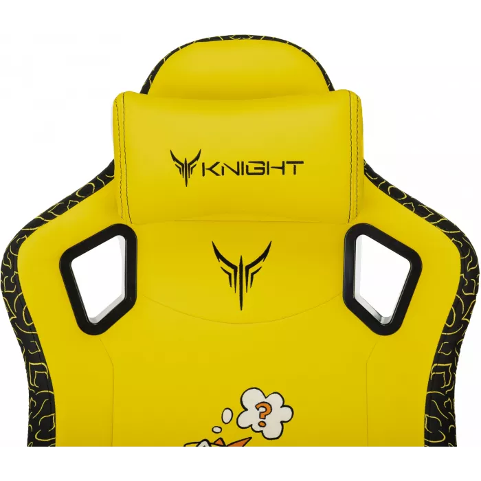 Кресло игровое Knight Craft Dragon желтый экокожа с подголов. крестов. металл