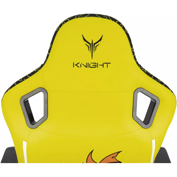 Кресло игровое Knight Craft Dragon желтый экокожа с подголов. крестов. металл