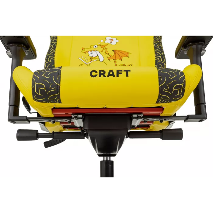 Кресло игровое Knight Craft Dragon желтый экокожа с подголов. крестов. металл