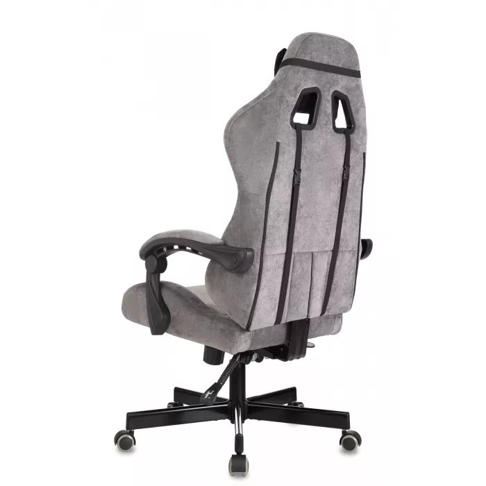 Кресло игровое Knight Terminator серый Light-19 с подголов. крестов. металл