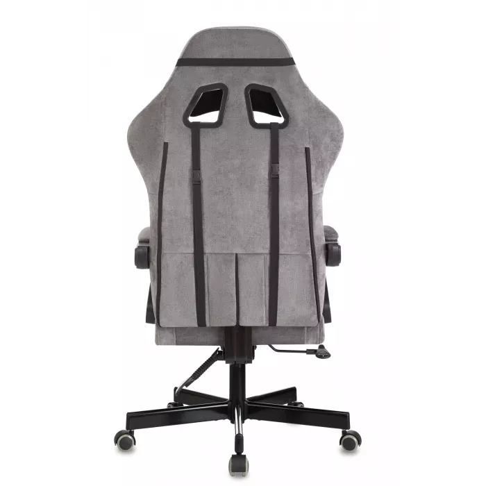 Кресло игровое Knight Terminator серый Light-19 с подголов. крестов. металл